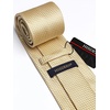 image:imageHISDERN Mens Ties with Pocket Square Formal Gold Silk Tie for Men Champagne Necktie for Wedding Party