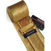 image:imageHISDERN Mens Ties with Pocket Square Gold Formal Silk Tie for Men Champagne Necktie for Wedding Party