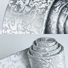 image:imageHISDERN Paisley Silver Ties for Men Solid Tie Handkerchief Mens Necktie amp Pocket Square Set Classic Mens Ties