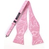 image:imageHISDERN Pink Bowties for Men Floral Paisley Selftie Bowtie Woven Silk Mens Bow Tie with Pocket Square Set for Wedding Party Light Pink amp Rose Pink