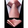 image:imageHISDERN Pink Mens Bowtie Pocket Square Silk Neck Ties for Men Handkerchief Set