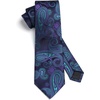 image:imageHISDERN Purple Ties For Men Handkerchief Woven Classic Mens Tie and Pocket Square Set Formal Business Wedding Necktie Dark Purple