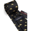 image:imageHISDERN Ties For Men Funny Holiday Mens Ties Handkerchief Animal Mens Neckties Silk Tie Pocket Square Set Business PartyBlackdinosaur