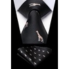 image:imageHISDERN Ties For Men Funny Holiday Mens Ties Handkerchief Animal Mens Neckties Silk Tie Pocket Square Set Business PartyBlackgiraffe