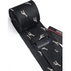 image:imageHISDERN Ties For Men Funny Holiday Mens Ties Handkerchief Animal Mens Neckties Silk Tie Pocket Square Set Business PartyBlackgiraffe