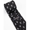 image:imageHISDERN Ties For Men Funny Holiday Mens Ties Handkerchief Animal Mens Neckties Silk Tie Pocket Square Set Business PartyBlackskull