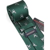 image:imageHISDERN Ties For Men Funny Holiday Mens Ties Handkerchief Animal Mens Neckties Silk Tie Pocket Square Set Business PartyGreendinosaurs