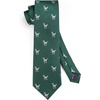image:imageHISDERN Ties For Men Funny Holiday Mens Ties Handkerchief Animal Mens Neckties Silk Tie Pocket Square Set Business PartyGreendinosaurs
