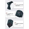 image:imageHISDERN Ties For Men Funny Holiday Mens Ties Handkerchief Animal Mens Neckties Silk Tie Pocket Square Set Business PartyGreendog