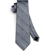 image:imageHISDERN Ties For Men Funny Holiday Mens Ties Handkerchief Animal Mens Neckties Silk Tie Pocket Square Set Business PartyGreybee