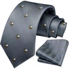image:imageHISDERN Ties For Men Funny Holiday Mens Ties Handkerchief Animal Mens Neckties Silk Tie Pocket Square Set Business PartyGreybee