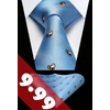 image:imageHISDERN Ties For Men Funny Holiday Mens Ties Handkerchief Animal Mens Neckties Silk Tie Pocket Square Set Business PartyLight Bluebee