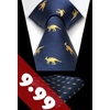 image:imageHISDERN Ties For Men Funny Holiday Mens Ties Handkerchief Animal Mens Neckties Silk Tie Pocket Square Set Business PartyNavy Bluedinosaur