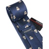 image:imageHISDERN Ties For Men Funny Holiday Mens Ties Handkerchief Animal Mens Neckties Silk Tie Pocket Square Set Business PartyNavy Bluedog 1