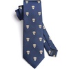 image:imageHISDERN Ties For Men Funny Holiday Mens Ties Handkerchief Animal Mens Neckties Silk Tie Pocket Square Set Business PartyNavy Bluedog 1