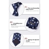 image:imageHISDERN Ties For Men Funny Holiday Mens Ties Handkerchief Animal Mens Neckties Silk Tie Pocket Square Set Business PartyNavy Blueelephant