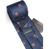 image:imageHISDERN Ties For Men Funny Holiday Mens Ties Handkerchief Animal Mens Neckties Silk Tie Pocket Square Set Business PartyNavy Bluefox
