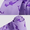 image:imageHISDERN Ties For Men Funny Holiday Mens Ties Handkerchief Animal Mens Neckties Silk Tie Pocket Square Set Business PartyPurpledolphin