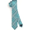 image:imageHISDERN Ties for Men Solid Color 217 Skinny Tie Formal Business Neckties Silk Classic Woven Satin Wedding NecktieB5peacock Blue