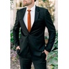 image:imageHISDERN Ties for Men Solid Color 217 Skinny Tie Formal Business Neckties Silk Classic Woven Satin Wedding NecktieC2burnt Orange2