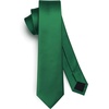 image:imageHISDERN Ties for Men Solid Color 217 Skinny Tie Formal Business Neckties Silk Classic Woven Satin Wedding NecktieC2forest Green