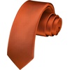 image:imageHISDERN Ties for Men Solid Color 217 Skinny Tie Formal Business Neckties Silk Classic Woven Satin Wedding NecktieEburnt Orange