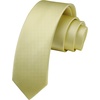 image:imageHISDERN Ties for Men Solid Color 217 Skinny Tie Formal Business Neckties Silk Classic Woven Satin Wedding NecktieEyellow1