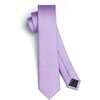 image:imageHISDERN Ties for Men Solid Color 217 Skinny Tie Formal Business Neckties Silk Classic Woven Satin Wedding NecktiePurple