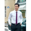 image:imageHISDERN Ties for Men Solid Color 217 Skinny Tie Formal Business Neckties Silk Classic Woven Satin Wedding NecktiePurple1