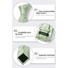 image:imageSage Green Floral Necktie and Pocket Square Set with Matching White Striped Dress Shirt  Perfect for Weddings and Formal Meetings