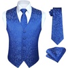 image:imageHISDERN 3PC Mens Paisley Floral Jacquard Suit Vest amp Necktie and Pocket Square Formal Waistcoat for Tuxedo Wedding Party
