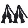 image:imageHISDERN Black Bowties for Men Paisley Selftie Bow tie with Pocket Square Set Tuxedo Floral Mens Bow Tie