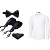 image:imageHISDERN Bow Tie and Suspenders for Men Mens Dress Shirts