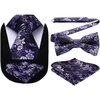 image:imageHISDERN Bow Ties amp Men Tie Set Paisley Floral Pretied Bowtie Pocket Square Set Mens Formal Bow Ties Wedding Party