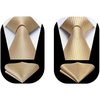 image:imageHISDERN Mens Ties with Pocket Square Formal Gold Silk Tie for Men Champagne Necktie for Wedding Party