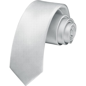 image:imageHISDERN Ties for Men Solid Color 217 Skinny Tie Formal Business Neckties Silk Classic Woven Satin Wedding NecktieA3gray