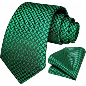 image:imageMens Ties Pocket Square Green Tie with Handkerchief Set  Neckties for Wedding