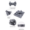 image:imageHISDERN Bow Ties for Men Paisley Floral Pretied Bowtie Pocket Square Set Mens Formal Bow Ties Wedding PartyBlack Paisley