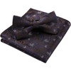 image:imageHISDERN Bow Ties for Men Paisley Floral Pretied Bowtie Pocket Square Set Mens Formal Bow Ties Wedding PartyBrown Paisley