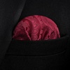 image:imageHISDERN Mens Bow Ties Self Tie Woven Satin Pocket Squares Set Formal Tuxedo Floral Paisley Bowties for Wedding Party PromBurgundy