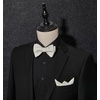 image:imageHISDERN Mens Bow Ties Self Tie Woven Satin Pocket Squares Set Formal Tuxedo Floral Paisley Bowties for Wedding Party PromChampagne5