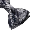 image:imageHISDERN Mens Bow Ties Self Tie Woven Satin Pocket Squares Set Formal Tuxedo Floral Paisley Bowties for Wedding Party PromDark Purple