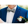 image:imageHISDERN Mens Bow Ties Self Tie Woven Satin Pocket Squares Set Formal Tuxedo Floral Paisley Bowties for Wedding Party PromGrey