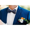 image:imageHISDERN Mens Bow Ties Self Tie Woven Satin Pocket Squares Set Formal Tuxedo Floral Paisley Bowties for Wedding Party PromNavy Blue