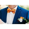 image:imageHISDERN Mens Bow Ties Self Tie Woven Satin Pocket Squares Set Formal Tuxedo Floral Paisley Bowties for Wedding Party PromOrange