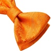 image:imageHISDERN Mens Bow Ties Self Tie Woven Satin Pocket Squares Set Formal Tuxedo Floral Paisley Bowties for Wedding Party PromOrange