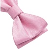 image:imageHISDERN Mens Bow Ties Self Tie Woven Satin Pocket Squares Set Formal Tuxedo Floral Paisley Bowties for Wedding Party PromPink5