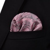 image:imageHISDERN Mens Bow Ties Self Tie Woven Satin Pocket Squares Set Formal Tuxedo Floral Paisley Bowties for Wedding Party PromPink6