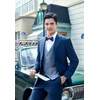 image:imageHISDERN Mens Bow Ties Self Tie Woven Satin Pocket Squares Set Formal Tuxedo Floral Paisley Bowties for Wedding Party PromPurple  Navy