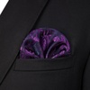 image:imageHISDERN Mens Bow Ties Self Tie Woven Satin Pocket Squares Set Formal Tuxedo Floral Paisley Bowties for Wedding Party PromPurple  Navy